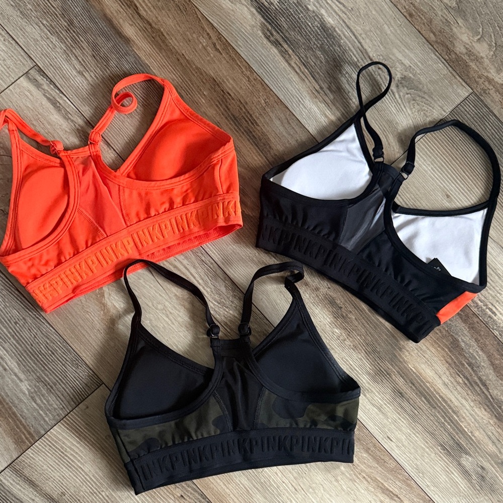 Victoria's Secret Sports Bras - Orange, Black, and Camouflage - Picture 2 of 2